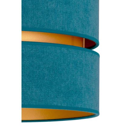 Duolla - Csillár zsinóron DUO 1xE27/15W/230V átm. 40 cm türkiz/arany