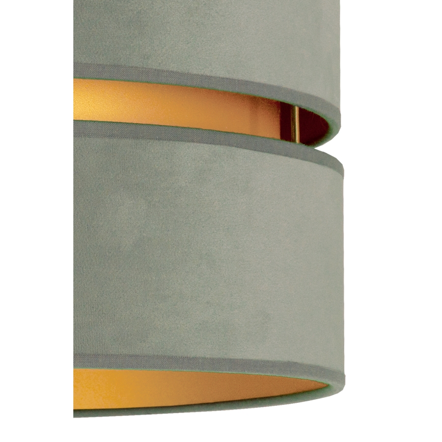 Duolla - Csillár zsinóron DUO 1xE27/15W/230V átm. 40 cm világoszöld/arany