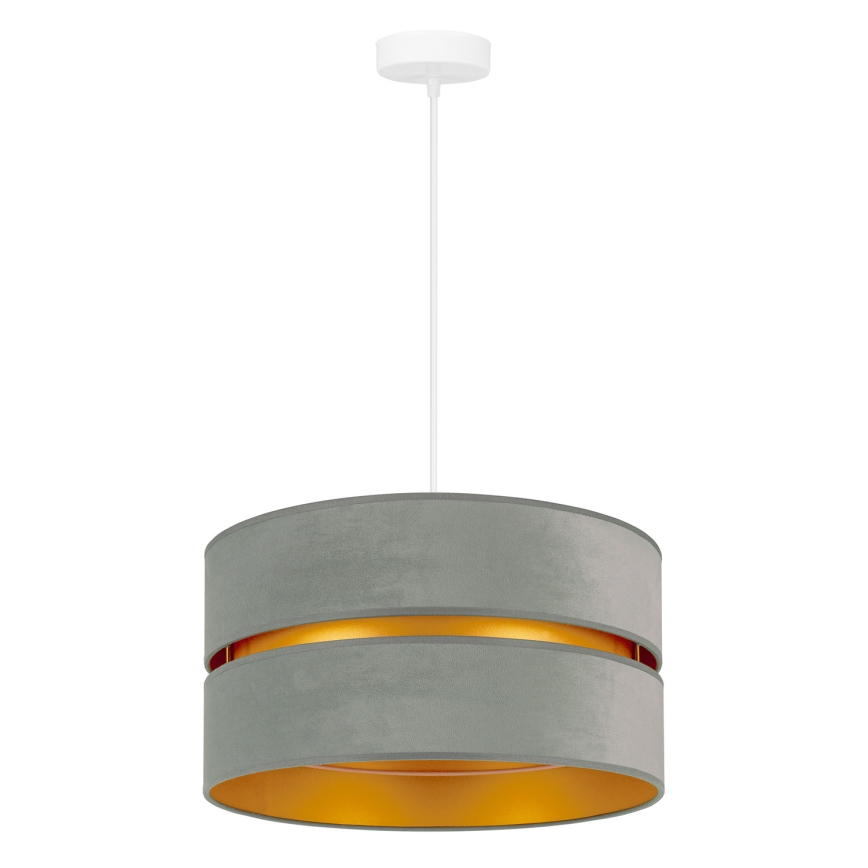 Duolla - Csillár zsinóron DUO 1xE27/15W/230V átm. 40 cm világoszöld/arany