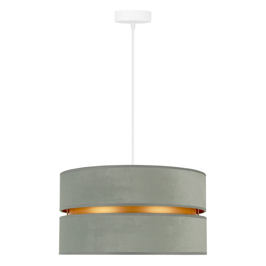 Duolla - Csillár zsinóron DUO 1xE27/15W/230V átm. 40 cm világoszöld/arany