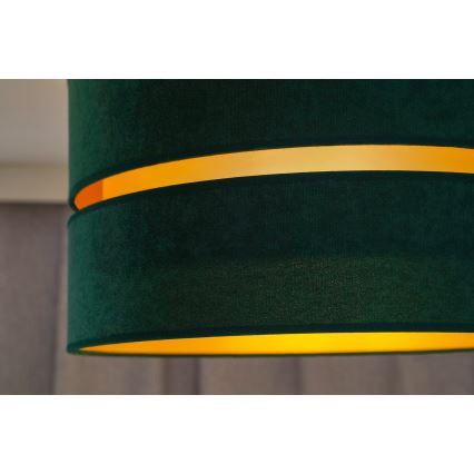 Duolla - Csillár zsinóron DUO 1xE27/15W/230V átm. 40 cm zöld/arany