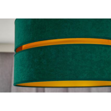 Duolla - Csillár zsinóron DUO 1xE27/15W/230V átm. 40 cm zöld/arany