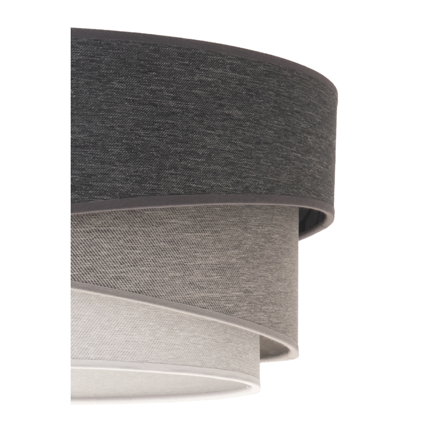 Duolla - Csillár zsinóron KOBO 1xE27/15W/230V átm. 45 cm antracit/szürke/fehér