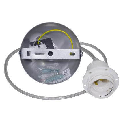 Duolla - Csillár zsinóron KOBO 1xE27/15W/230V átm. 45 cm antracit/szürke/fehér