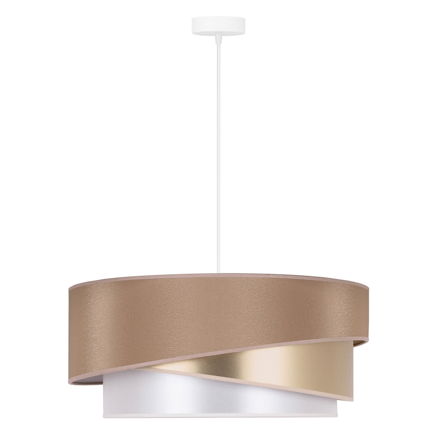 Duolla - Csillár zsinóron KOBO 1xE27/15W/230V átm. 45 cm bézs/arany/fehér