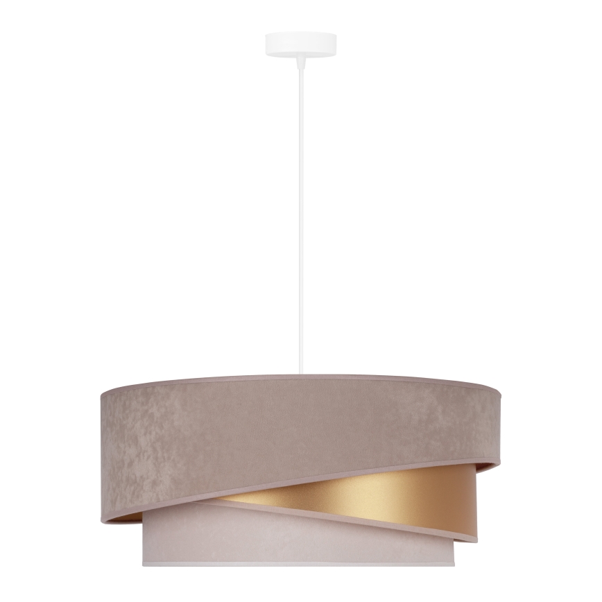 Duolla - Csillár zsinóron KOBO 1xE27/15W/230V átm. 45 cm bézs/arany/krémes