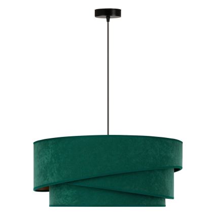 Duolla - Csillár zsinóron KOBO 1xE27/15W/230V átm. 45 cm zöld/arany