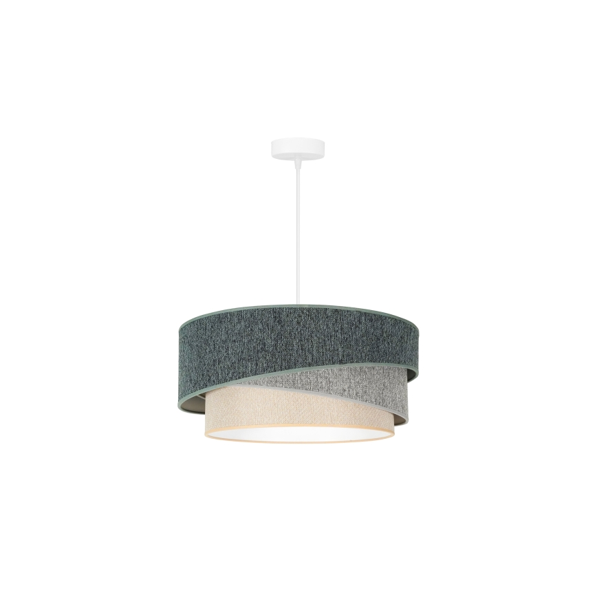 Duolla - Csillár zsinóron KOBO ECO RECYCLING 1xE27/15W/230V átm. 45 cm zöld/szürke/krémes
