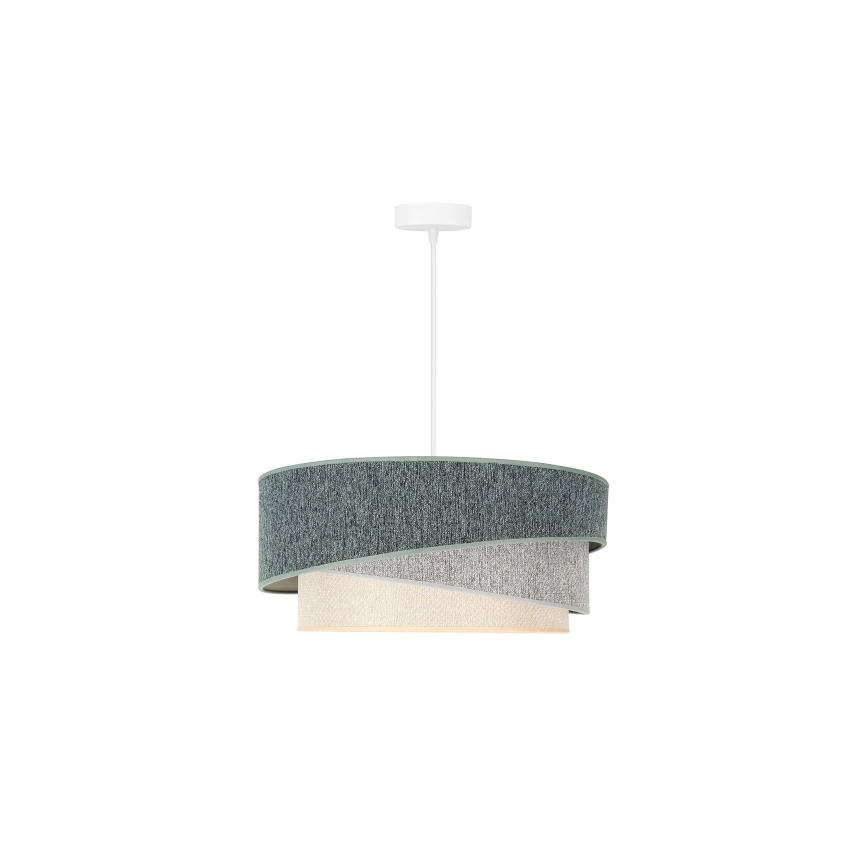 Duolla - Csillár zsinóron KOBO ECO RECYCLING 1xE27/15W/230V átm. 45 cm zöld/szürke/krémes