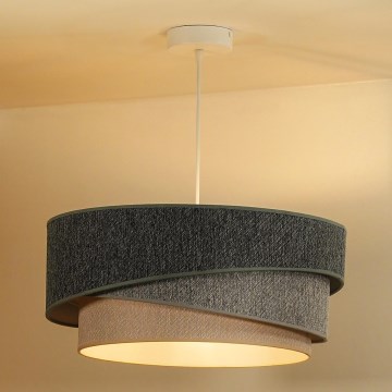 Duolla - Csillár zsinóron KOBO ECO RECYCLING 1xE27/15W/230V átm. 45 cm zöld/szürke/krémes