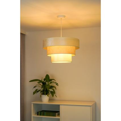 Duolla - Csillár zsinóron LUNETA 1xE27/40W/230V átm. 45 cm krémes