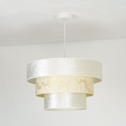 Duolla - Csillár zsinóron LUNETA 1xE27/40W/230V átm. 45 cm krémes