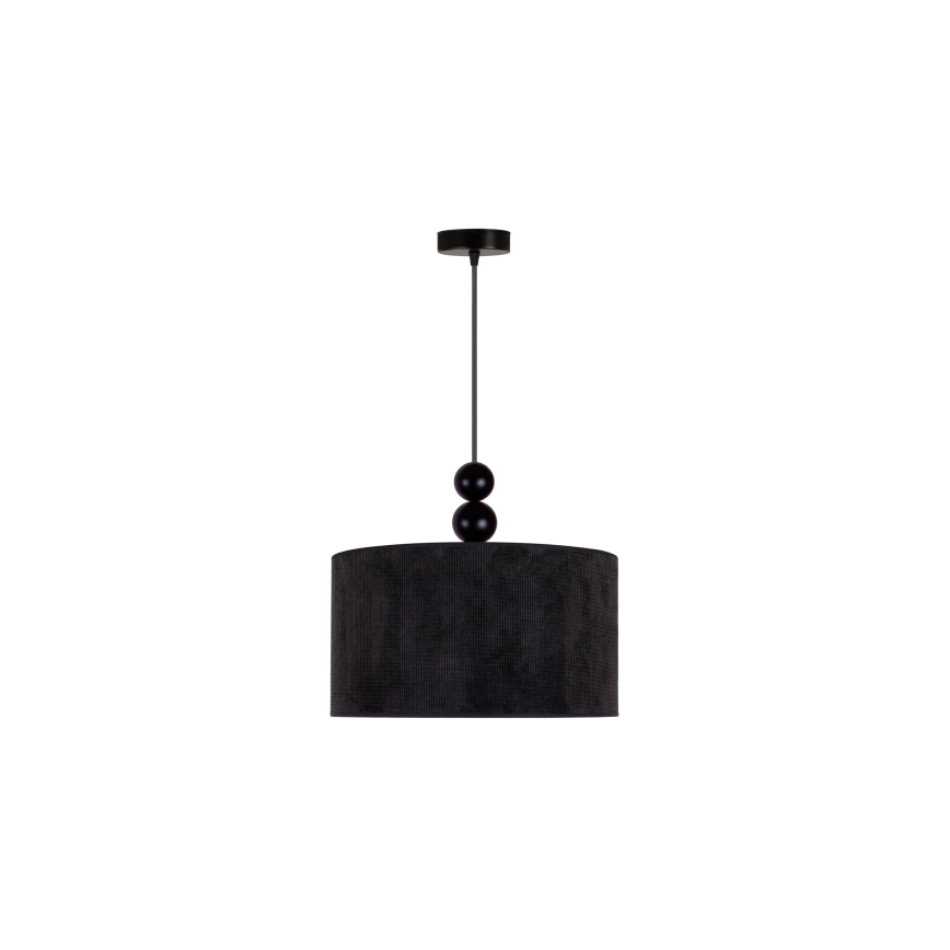 Duolla - Csillár zsinóron LYON 1xE27/15W/230V átm. 40 cm fekete