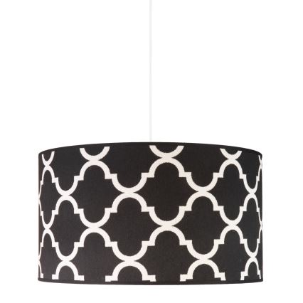 Duolla - Csillár zsinóron MAROKO 1xE27/40W/230V átm. 45 cm fekete/fehér