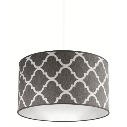 Duolla - Csillár zsinóron MAROKO 1xE27/40W/230V átm. 45 cm szürke/fehér