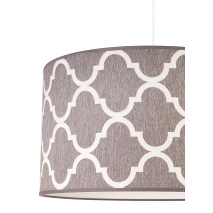 Duolla - Csillár zsinóron MAROKO 1xE27/40W/230V átm. 45 cm szürke/fehér