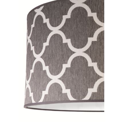 Duolla - Csillár zsinóron MAROKO 1xE27/40W/230V átm. 45 cm szürke/fehér