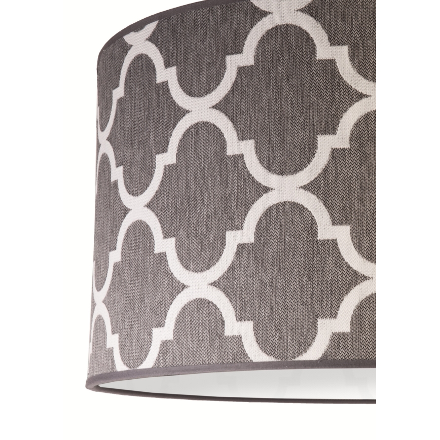 Duolla - Csillár zsinóron MAROKO 1xE27/40W/230V átm. 45 cm szürke/fehér