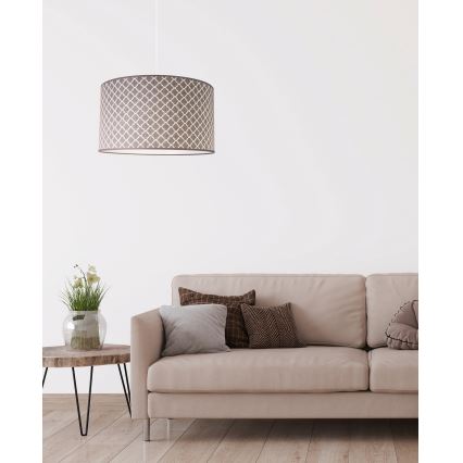 Duolla - Csillár zsinóron MAROKO 1xE27/40W/230V átm. 45 cm szürke