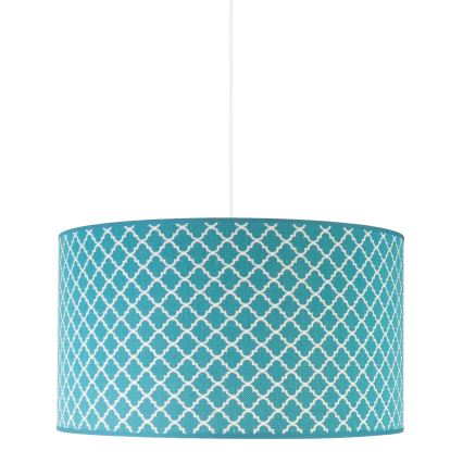 Duolla - Csillár zsinóron MAROKO 1xE27/40W/230V átm. 45 cm türkiz/fehér