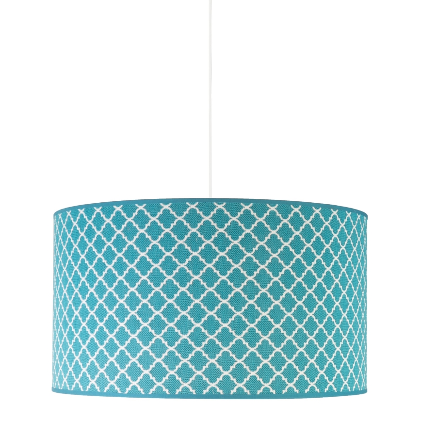 Duolla - Csillár zsinóron MAROKO 1xE27/40W/230V átm. 45 cm türkiz/fehér