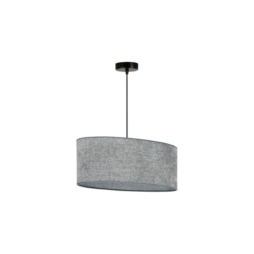 Duolla - Csillár zsinóron OVAL 1xE27/15W/230V szürke