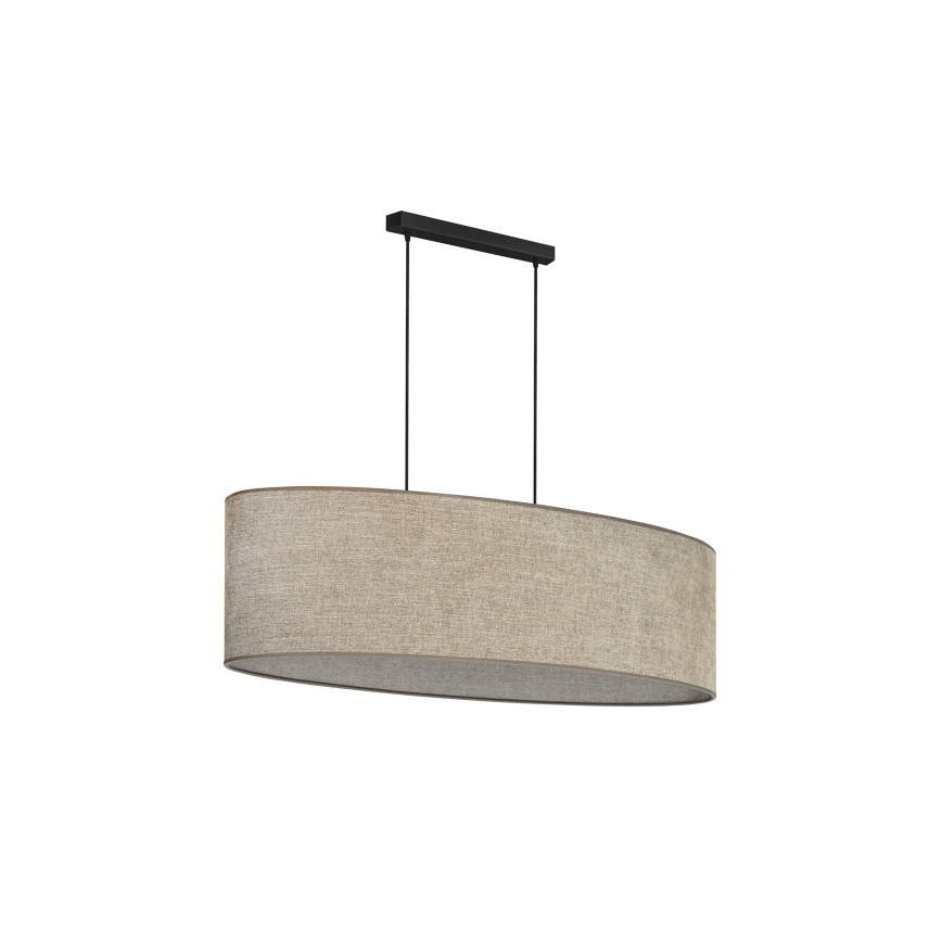 Duolla - Csillár zsinóron OVAL 2xE27/15W/230V barna