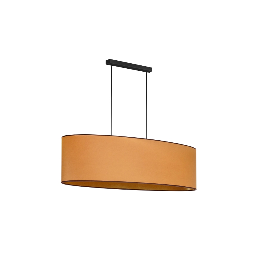 Duolla - Csillár zsinóron OVAL VEGAN 2xE27/15W/230V barna