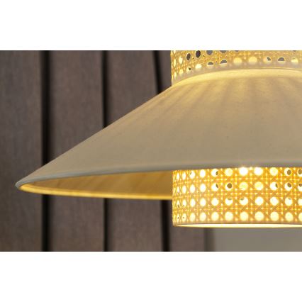 Duolla - Csillár zsinóron RIO RATTAN 1xE27/15W/230V átm. 45 cm bézs/rattan