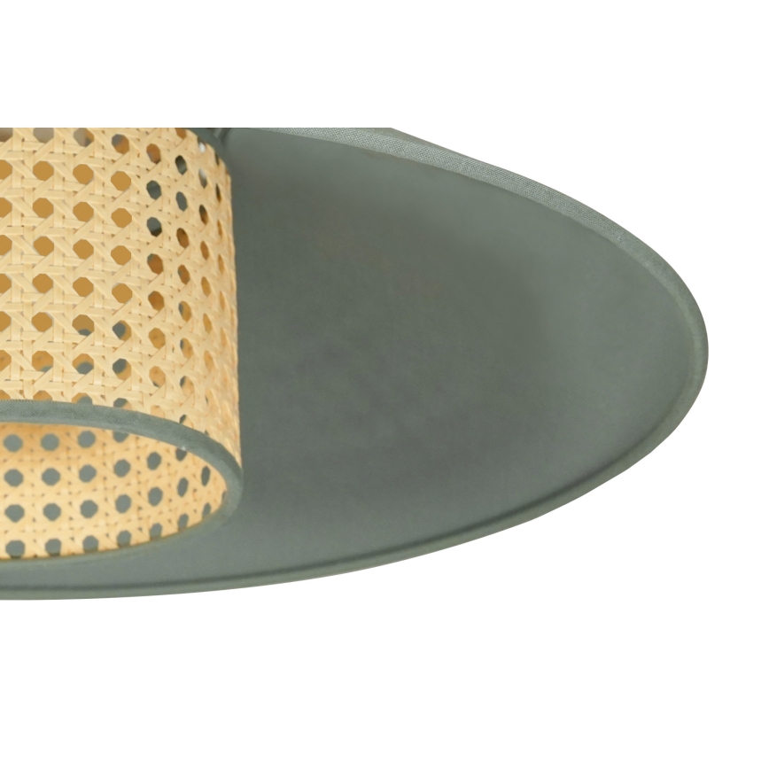 Duolla - Csillár zsinóron RIO RATTAN 1xE27/15W/230V átm. 45 cm zöld/rattan