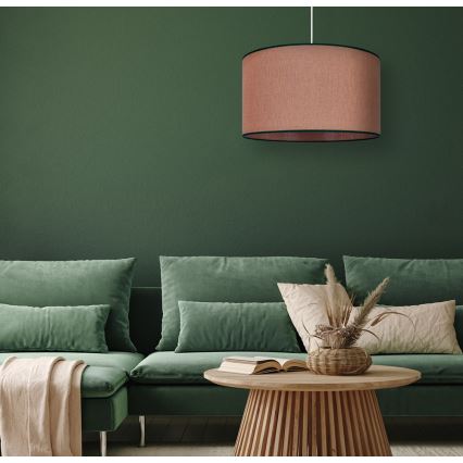 Duolla - Csillár zsinóron ROLLER 1xE27/15W/230V átm. 40 cm barna/fekete