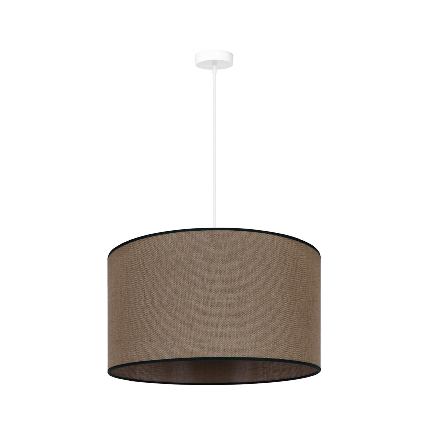 Duolla - Csillár zsinóron ROLLER 1xE27/15W/230V átm. 40 cm barna/fekete