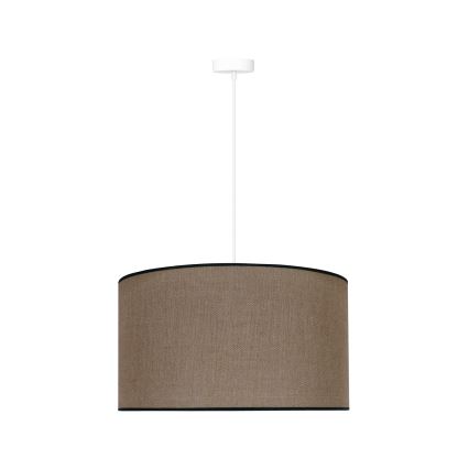 Duolla - Csillár zsinóron ROLLER 1xE27/15W/230V átm. 40 cm barna/fekete