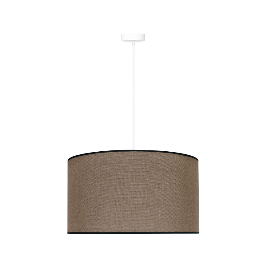 Duolla - Csillár zsinóron ROLLER 1xE27/15W/230V átm. 40 cm barna/fekete