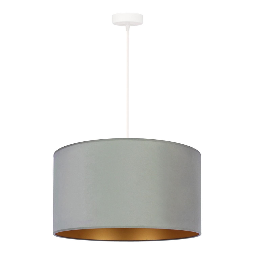 Duolla - Csillár zsinóron ROLLER 1xE27/15W/230V lámpa átm. 40 cm zöld/arany