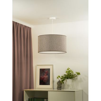 Duolla - Csillár zsinóron ROLLER ECO RECYCLING 1xE27/15W/230V átm. 45 cm barna