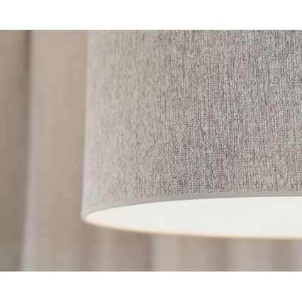 Duolla - Csillár zsinóron ROLLER ECO RECYCLING 1xE27/15W/230V átm. 45 cm szürke