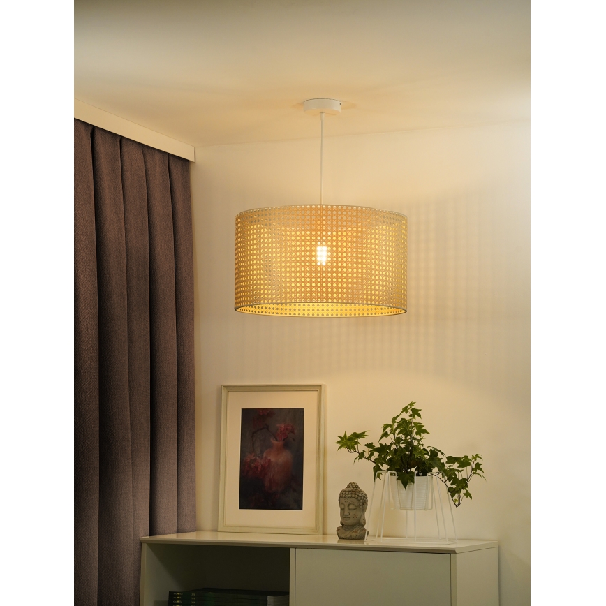 Duolla - Csillár zsinóron ROLLER RATTAN 1xE27/15W/230V átm. 45 cm bézs