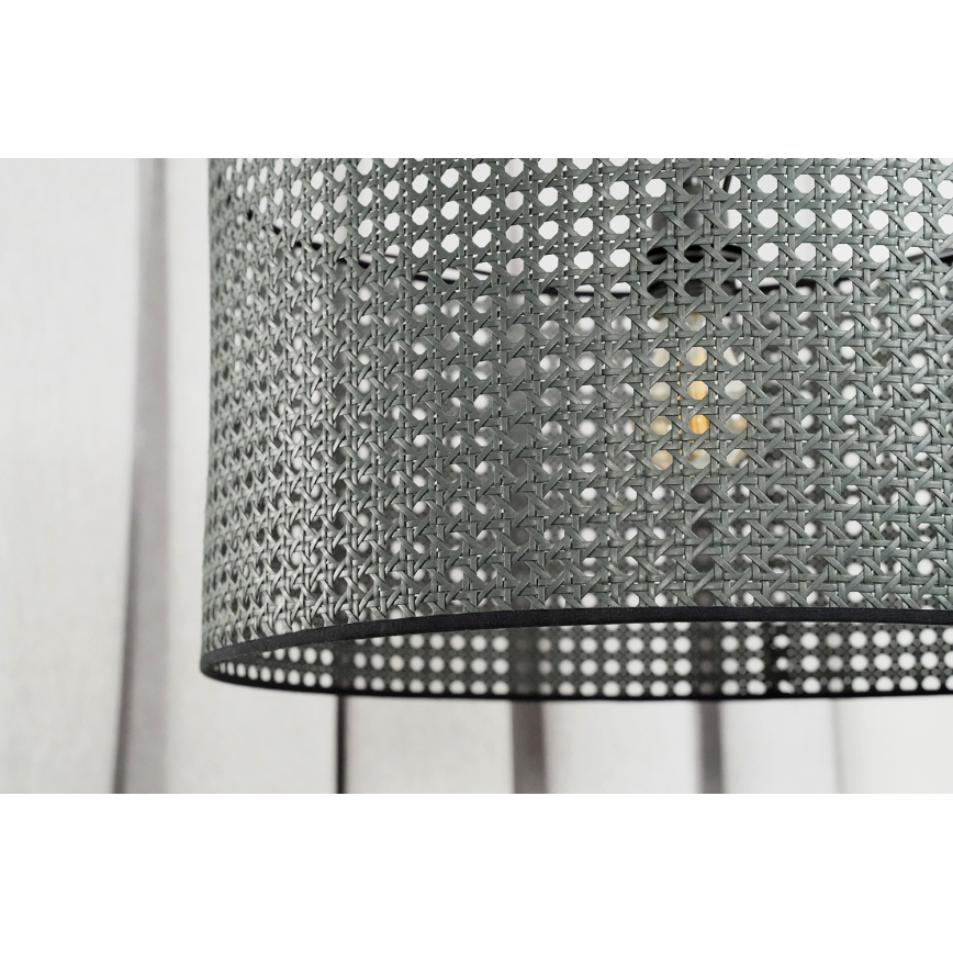 Duolla - Csillár zsinóron ROLLER RATTAN 1xE27/15W/230V átm. 45 cm fekete