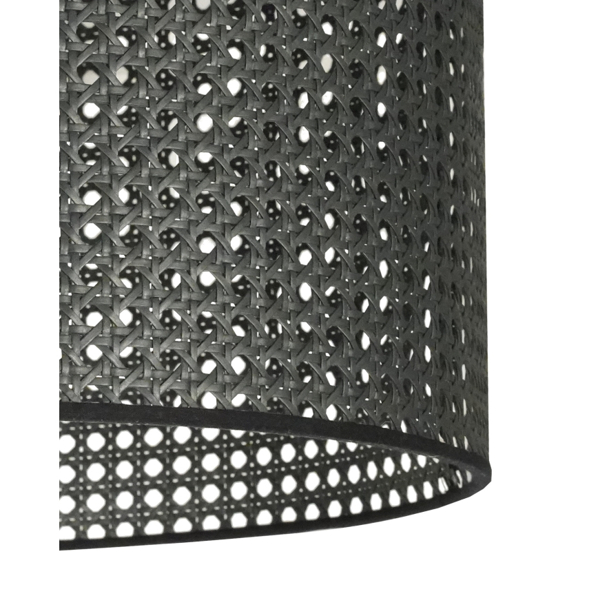 Duolla - Csillár zsinóron ROLLER RATTAN 1xE27/15W/230V átm. 45 cm fekete