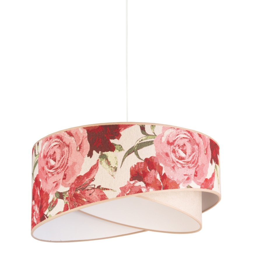 Duolla - Csillár zsinóron ROYAL 1xE27/40W/230V átm. 50 cm rózsaszín