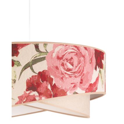 Duolla - Csillár zsinóron ROYAL 1xE27/40W/230V átm. 50 cm rózsaszín