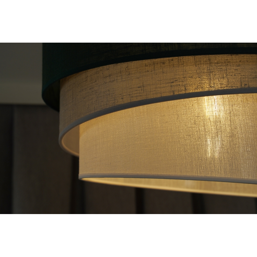 Duolla - Csillár zsinóron TRIO 1xE27/15W/230V átm. 45 cm zöld/szürke/fehér