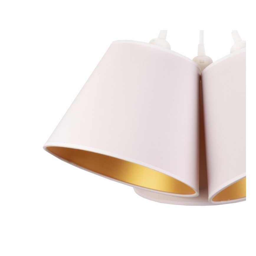 Duolla - Csillár zsinóron TWIGGY 3xE27/40W/230V átm. 60 cm fehér