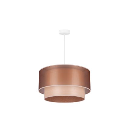 Duolla - Csillár zsinóron WOOD BOHO 1xE27/15W/230V átm. 45 cm réz/bézs