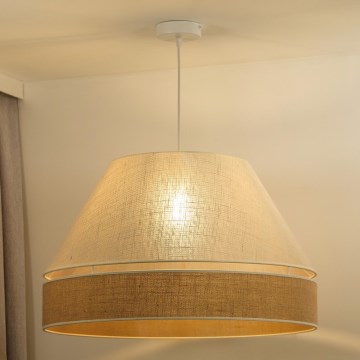 Duolla - Csillár zsinóron YUTE AVIGNON 1xE27/15W/230V átm. 60 cm krémes/bézs