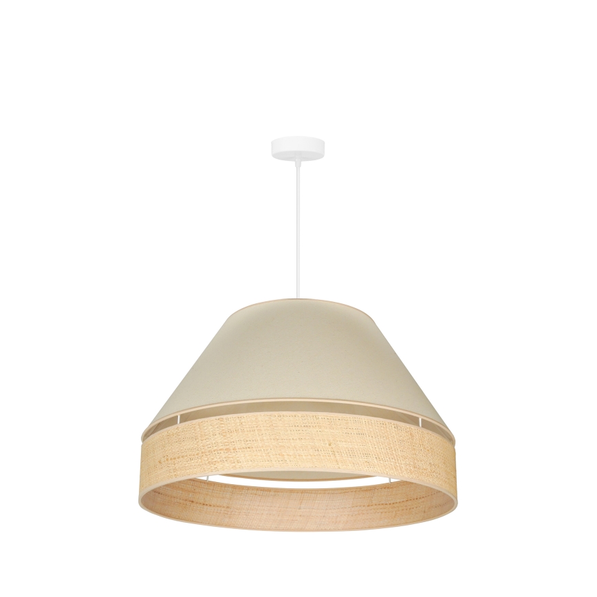 Duolla - Csillár zsinóron YUTE AVIGNON 1xE27/15W/230V átm. 60 cm krémes/bézs