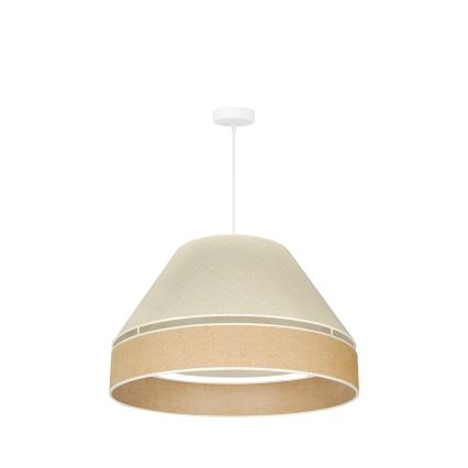 Duolla - Csillár zsinóron YUTE AVIGNON 1xE27/15W/230V átm. 60 cm szürke/barna
