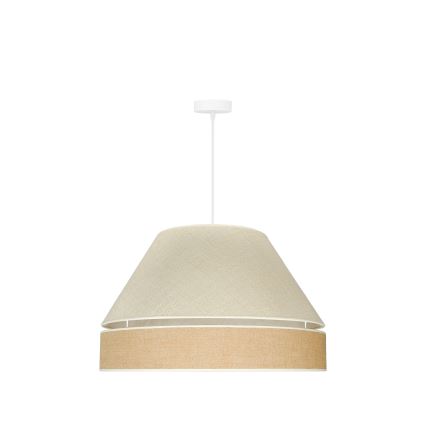Duolla - Csillár zsinóron YUTE AVIGNON 1xE27/15W/230V átm. 60 cm szürke/barna