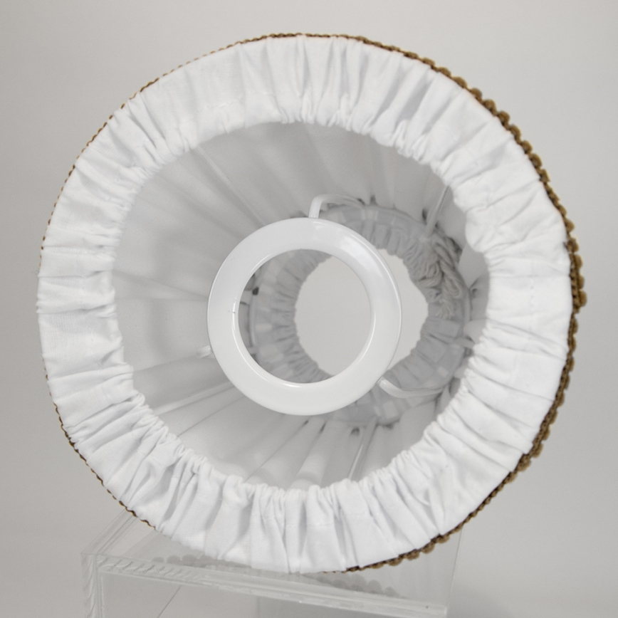 Duolla - Árnyékoló asztali és állólámpához E27 átmérő 15 cm fehér/barna